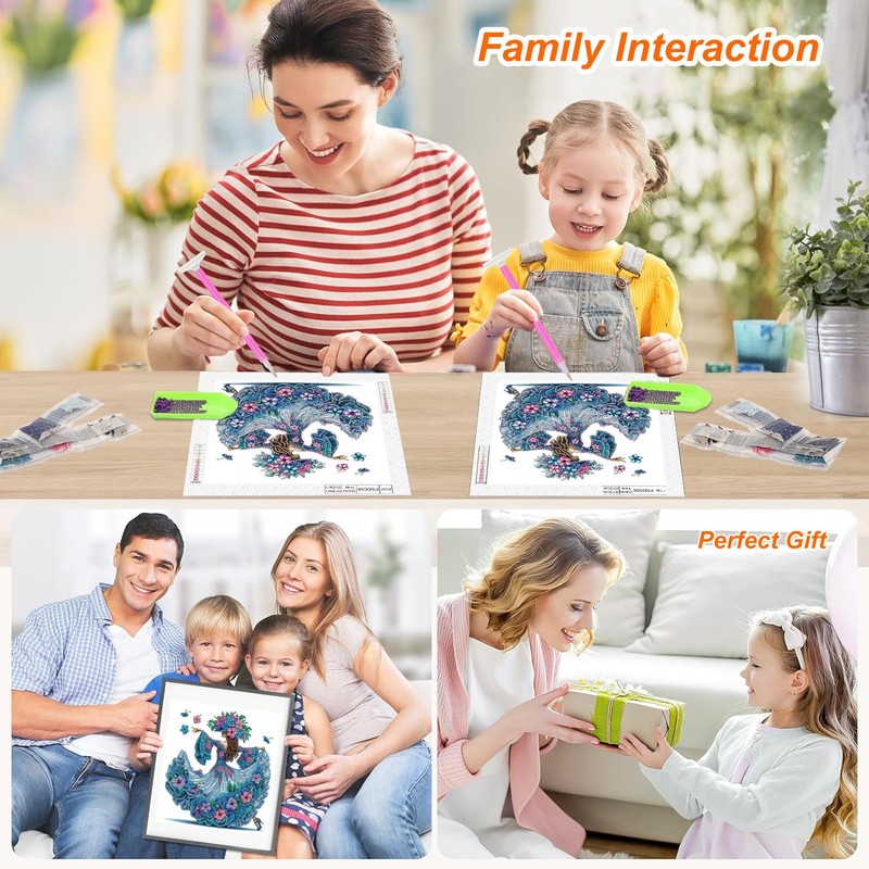 Anuver Lady Diamond Painting Kits for Adults, 5D Special Shape