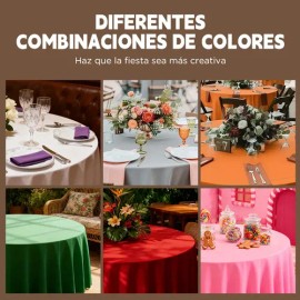 Mantel Redondo, Diámetro 2,9 Metros, Varios Colores.                                                                                                  