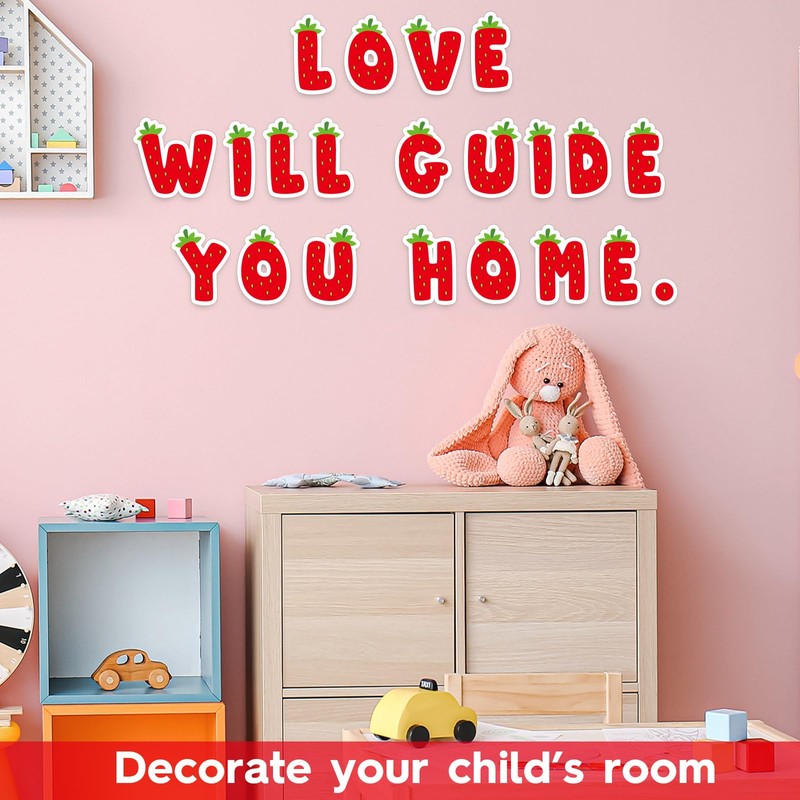 150 PCS Large 6" Bulletin Board Letters Set, Strawberry Classroom