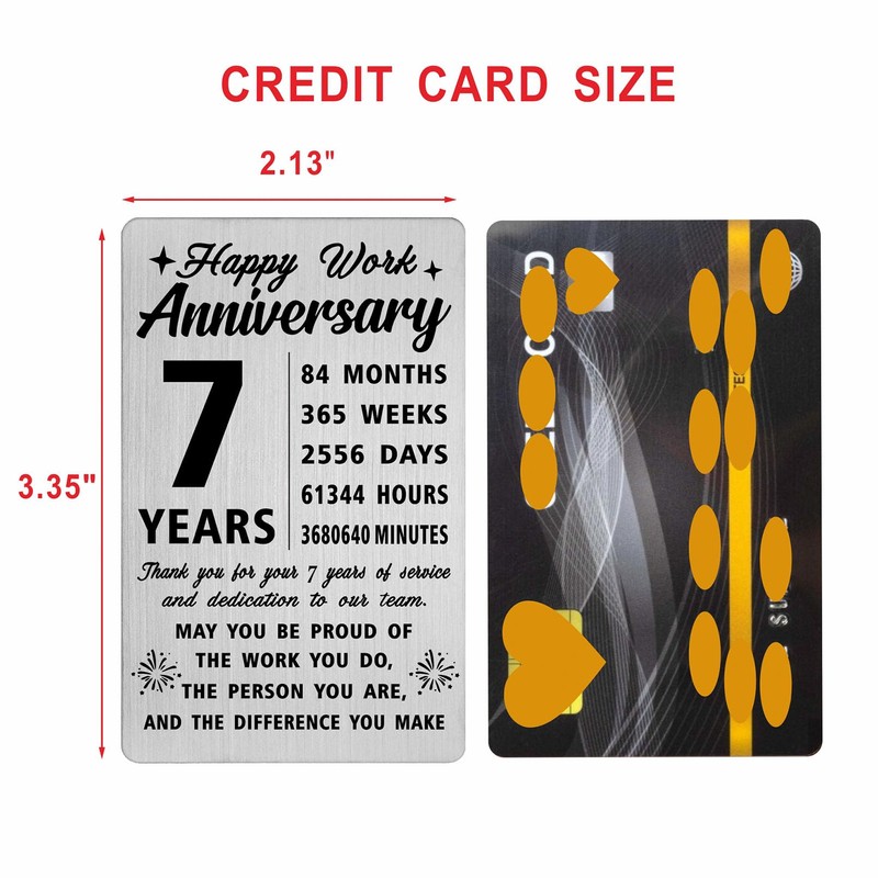 Richesele 7th Work Anniversary Cards - Happy 7 Year Work