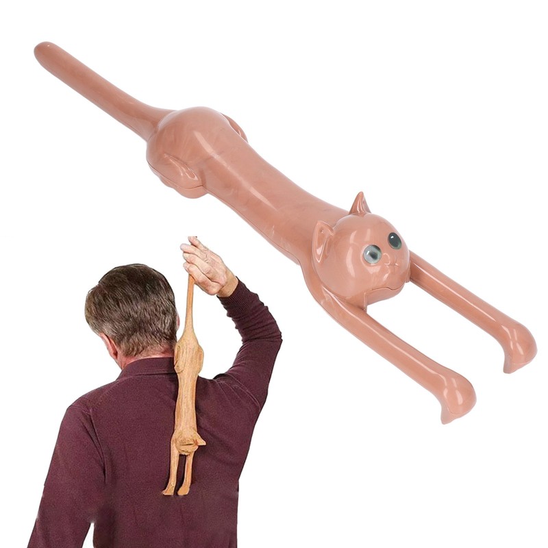 Manual Back Scratcher Cat Shaped Remove Itching Handheld Massage Tool