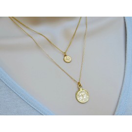 Handmade Gold Coin Necklace Set / Turkish Coin Necklace / Ottoman Coin Necklace / 14k