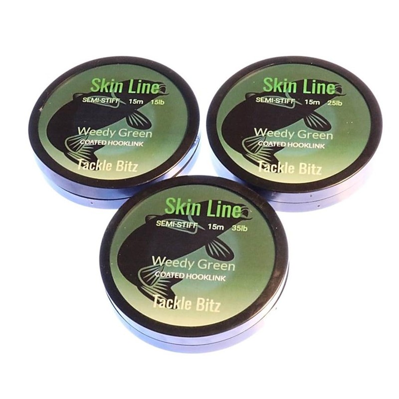 Skin Line Coated Hooklink Braid Weedy green (35 lb)