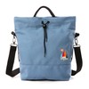 Bolso bandolera de lona para mujer con bordado Sunshine, Azul
