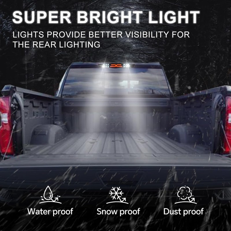 PIT66 3rd Brake Light, Compatible with 2014-2020 Chevy Silverado 2014-2020