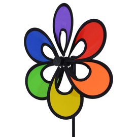 In the Breeze 2684 12 Inch Wind Colorful Spinner for Your Yard and Garden, 12" Rainbow Single Windee Wheelz