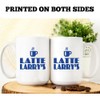 Latte Larry Blue Printings Novelty Mugs, 15 Oz Cute Graphic