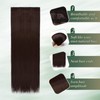 Clip-In Real Hair Extensions, Medium Brown, Hair Extensions Hairpiece, Heat-Resistant,