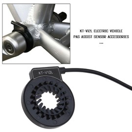 ECSiNG Electric Bicycle Pedal KT-V12L 12 Magnets Sensor PAS Pedal System Waterproof E-Bike Sensor Accessories Black ABS