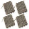 Healvian Mens Body Scrubber 4pcs Soap Pouch Exfoliating Body Scrub