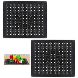 Pack of 2 Sink Inserts Rubber 31.4 x 26 cm Sink Mat Sink Mat Sink Mat for Sink Mat Sink Mat Sink Protector Splash Guard Sink Dish Mat Drip Mat