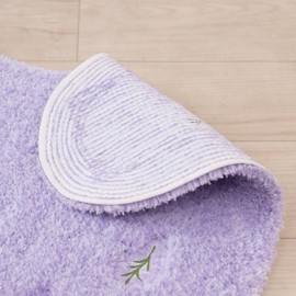 Senko S.D.S Sweet Lavender Toilet Fabric Toilet Mat, Approx. 23.6 x 23.6 inches (60 x 60 cm), Lavender Floral Pattern 15707
