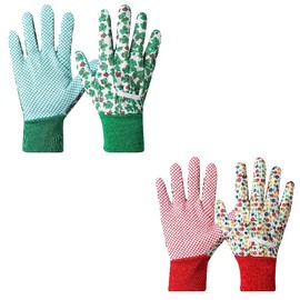 2 Pairs Women Gardening Gloves, Ladies Gardening Gloves Non-Slip Grip Garden Gloves for Yard, Cleaning with Soft PVC Dots (multicolor, 2)