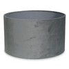 Modern Grey Velvet Cylinder Ceiling Pendant Lampshade/Table Lamp Drum Light