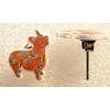 Corgi Dog Floral Pattern Teeny Tiny Flat Acrylic Post Stud