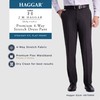 J.M. Haggar Men's Sharkskin Superflex Waist Straight Fit Dress Pant,