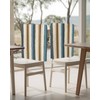 Chair Back Covers Set of 4, Abstract Pin Stripes Linen