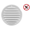 White Ø 5'' Round Steel Vent Cover with Insects Screen