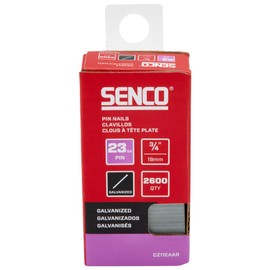 SENCO CZ11EAAR 3/4" 23 Gauge Pin Nails, Galvanized Finish 2,600 Count Pack