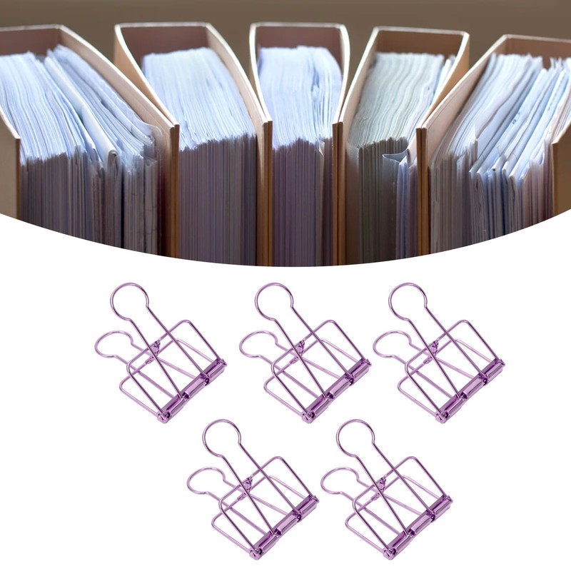 30Pcs Wire Binder Clips 2in Wide Hollow Out Strong Metal