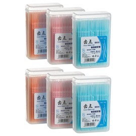 Healifty 1200Pcs Double-Head Toothpicks, Disposable Plastic Toothpicks for Teeth Cleaning, Interdental Brushes Oral Care DentalPicks