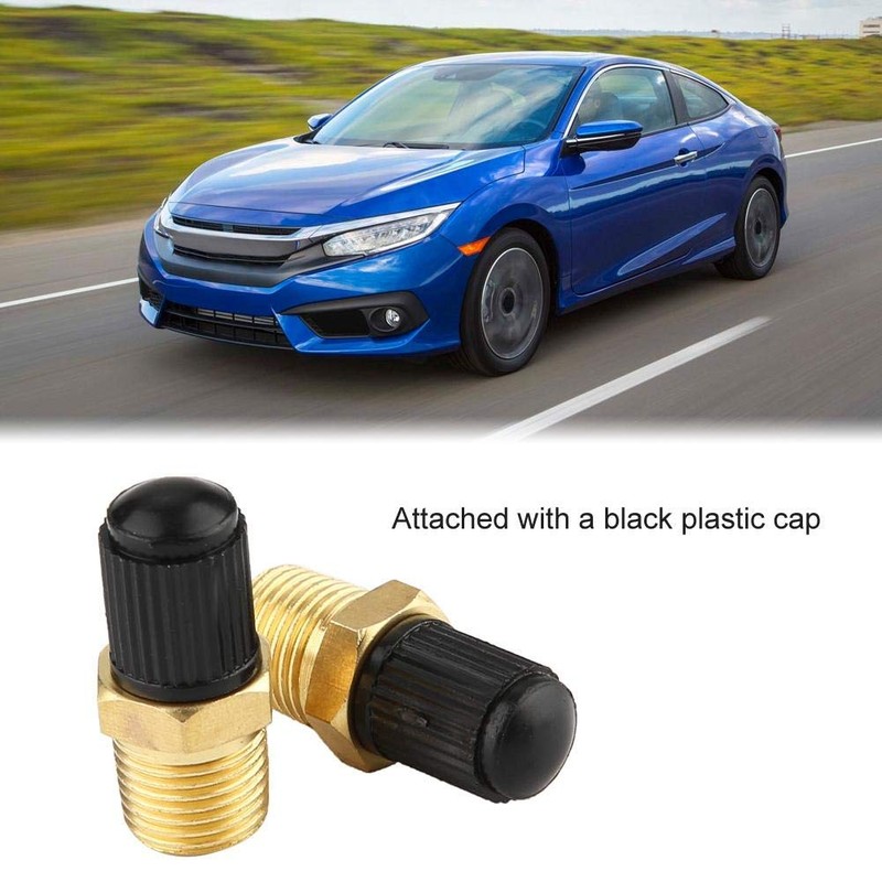 KIMISS Car Tire Inflating Valve, 2Pcs 1/8" NPT MPT Car