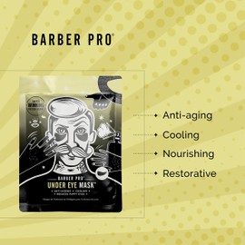 BARBER PRO Under Eye Mask for Men with Activated Charcoal & Volcanic Ash | 3 Applications | Anti-Aging, Cooling, Reduces Puffy Eyes | Under Eye Masks | Eye Masks for Puffy Eyes |