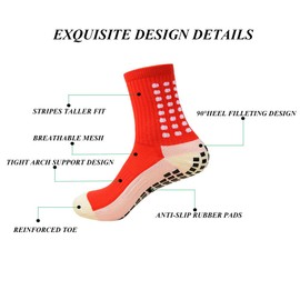 fjberrtsat Men's Socks Soccer Non Skid Ball Football Socks Anti-Slip Athletic Non Slip Pads for Basketball Sports Sock