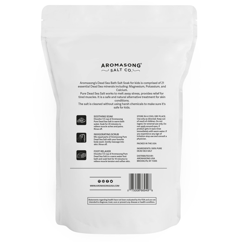 Aromasong Dead Sea Salt for Kids Bath Soak, 4 Lbs.