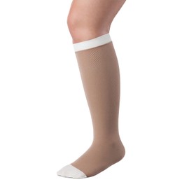 Juzo Ulcer Pro 2-Part System, 30-40 mmHg Compression Stockings, Knee High, Closed Toe | Compression Socks for Post Edema Reduction Venous Leg Ulcers Treatment | Beige, Large (IV)