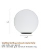 2 Pack Matte Opal Glass Globe Lampshades with Black Metal