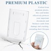 3-Pack Slim Heavy-Duty Vertical Badge Holders – Clear Hard Plastic