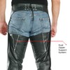 Milwaukee Leather Men's Premium Leather Motorcycle Protective Biker Riding Chaps
