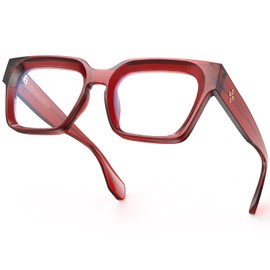 VISOONE Fashion Large Square Chunky Frame Blue Light Blocking Glasses Women Men Oversized Thick Eyelasses Colorado