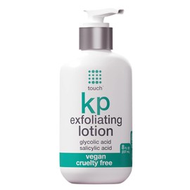 Touch Keratosis Pilaris Treatment 12% Glycolic Acid & 2% Salicylic Acid Exfoliating Lotion - Moisturizing Cream Smooths Bumps Away And Gets Rid Of Redness, 8 Ounce