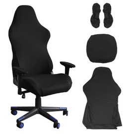 Nizirioo Gaming Chair Cover Office Chair Cover Chair Covers Black Stretchy Chair Cover Seat Cover Office Chair Gaming Chair Covers for Computer Gaming Chair Racing Style Office Chair (Black)