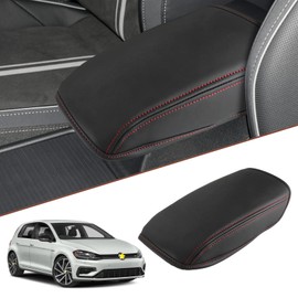 SKTU for 2013-2019 Volkswagen VW Golf 7 MK7 MK7.5 Central Console Armrest Rest Pad 2019 Golf 7 MK7 MK7.5 Center Console Seat Box Cover Protector Automotive Car Center Console Soft Cushion