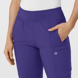 Women's Comfort Waist Cargo Jogger Scrub Pant, Grape, 3X PET