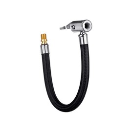 Tyre Inflator Hose Adapter, 30 cm Inflator Pump Hose Air Hose Adapter Valve Extension for Car Valve Pump, Air Compressor, Air Pump, Car Tyres, Black, One Size