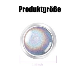 Chrome Nail Powder,Superspiegel-Nagelglitzer, Metal Holo Cromepulver NäGel Gel Pigment Weiß Aurora Glazed Donut Glassy Pearl Nagelpuder, Silver Nagelkunstsalon Diy Design Dekor(6pcs)