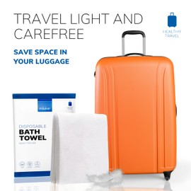 Miluker Disposable Bath Towels for Travel - Disposable Towels - Body Towel Big Size 27.5 x 55 inch Gym Towels Camping Towel Glamping Essentials Travel Towels