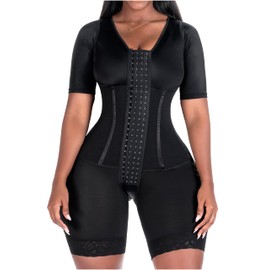 BLING SHAPERS 938 Fajas Colombianas Post Surgery BBL Mid Thigh Shapewear for Women Black 3X-Large