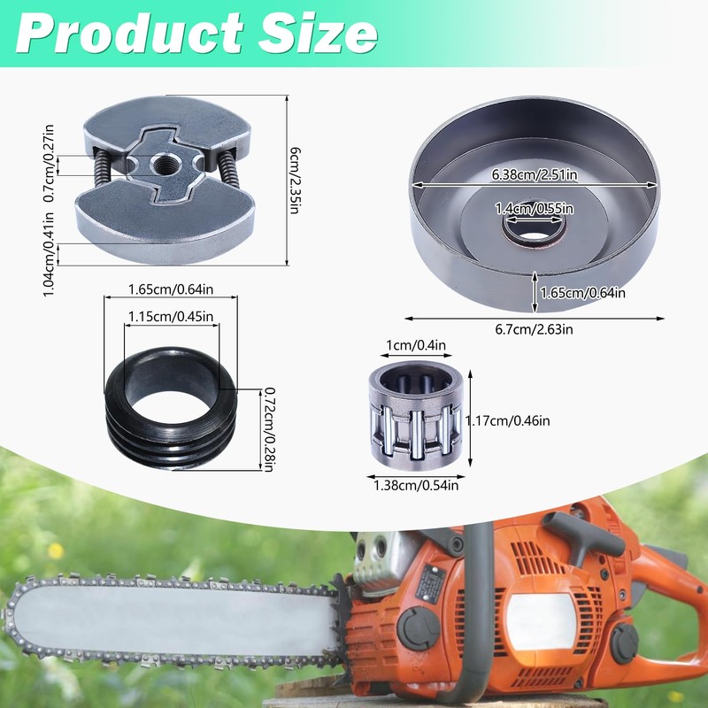 Adefol Clutch Drum Sprocket Needle Bearing Kit for Husqvarna 36