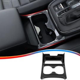 MUXEE for Honda CRV CR-V 2023 2024 2025 ABS Carbon Fiber Center Consoles Cup Holder Panel Cover Trim - Sport Upgrade Trims Interior Accessories (1PCS)