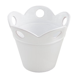 Mud Pie Happy Scallop Pot, Large; 7" X 6"