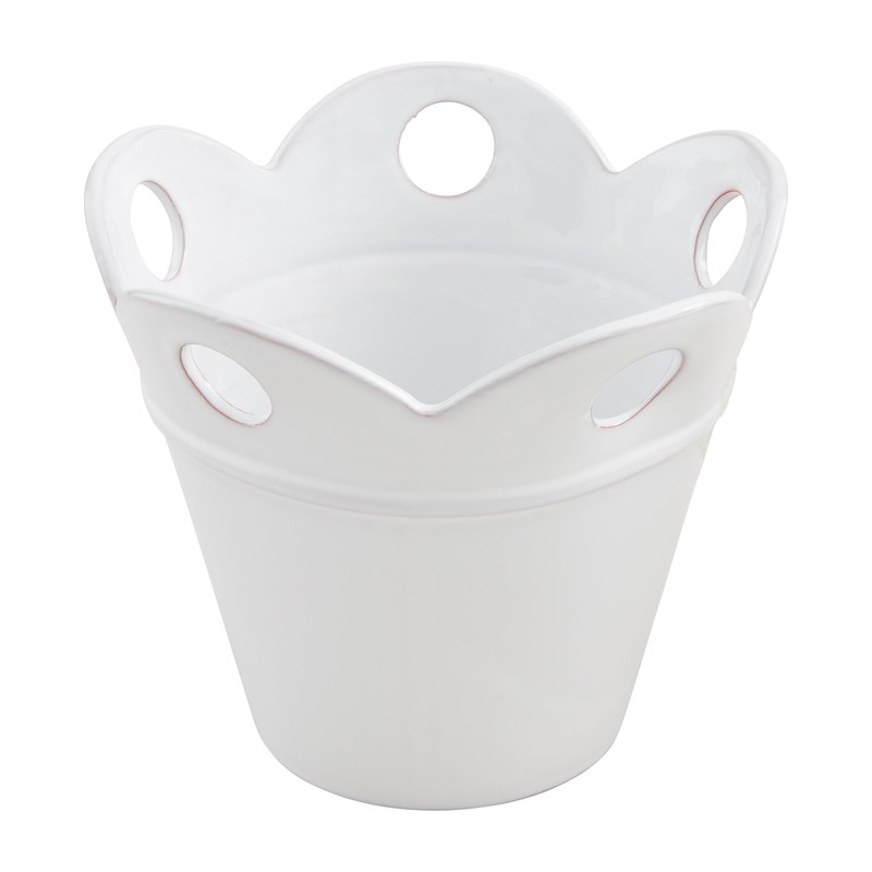 Mud Pie Happy Scallop Pot, Large; 7" X 6"