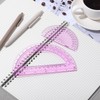 EBOOT 2 Pcs Plastic Protractor Clear 180 Degrees Transparent Protractor