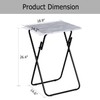 FurnitureR Folding TV Tray Tables, Foldable Side Table Dinner Trays,