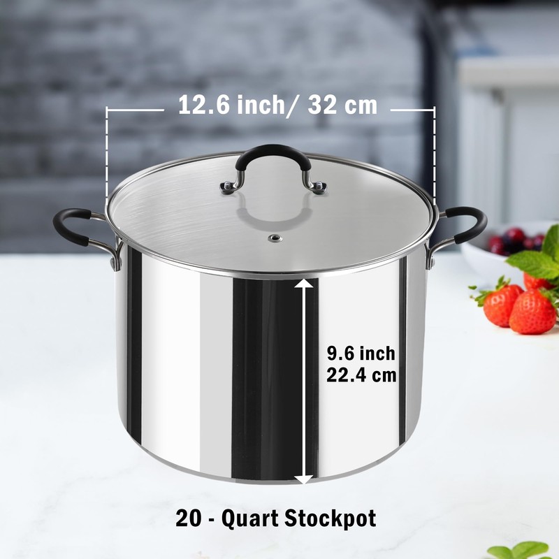 Cook N Home Water Bath Canner with Jar Rack &