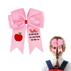 Girls Pre-kindergarten Hair Accessories for First Day of The School Bow Hair Clips for Toddler Girls First Day of The School Hair Bow Clip Barrettes for Granddaughter Daughter Niece Pink Bows for Hair